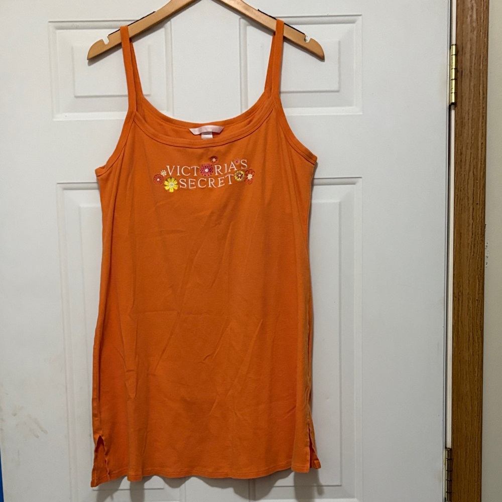 Vintage Victoria's Secret Vibrant Orange Nightdress